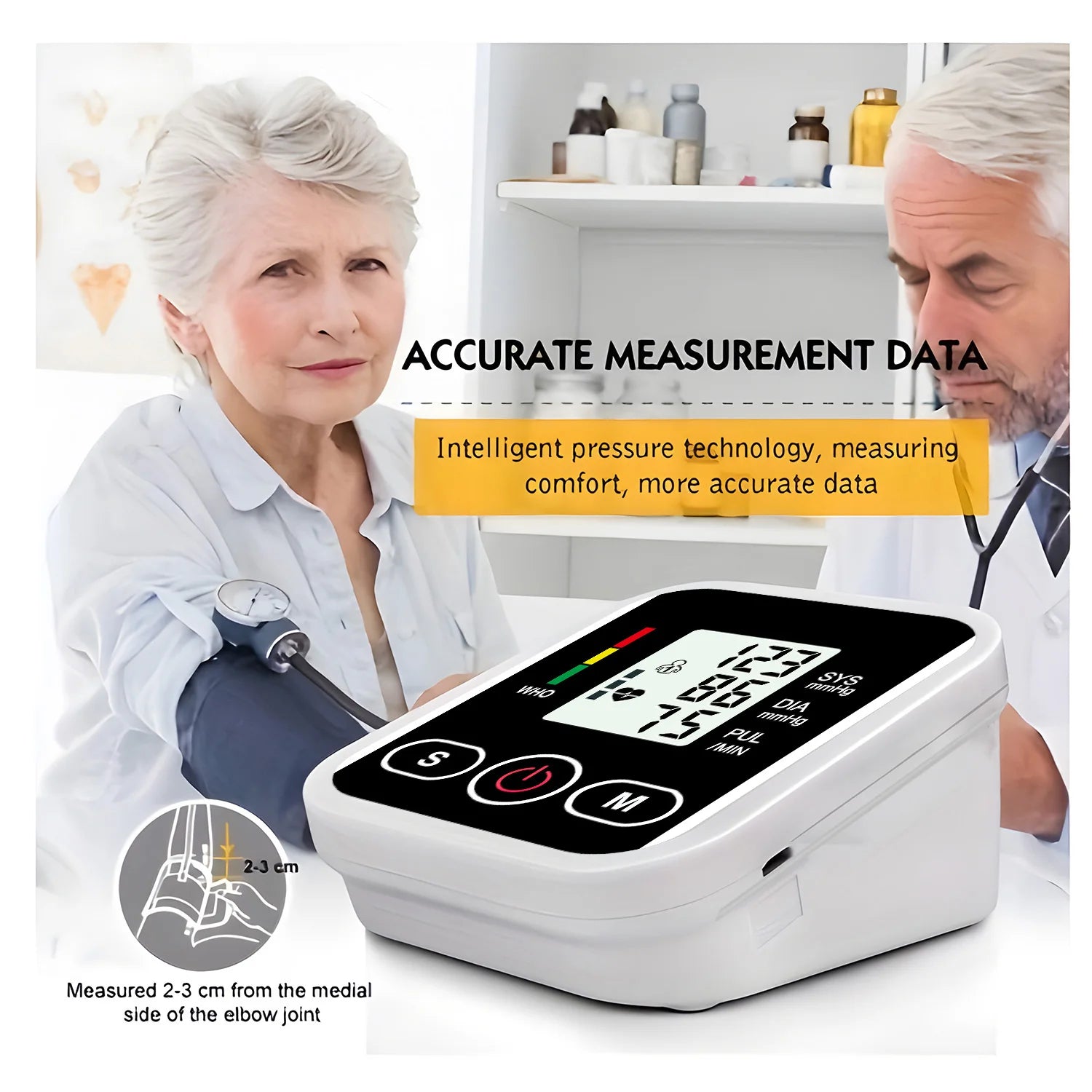 New Blood Pressure Monitor Upper Arm Automatic Tonometer Digital Tensiometer BP Monitor Medical Sphygmomanometer Health Care