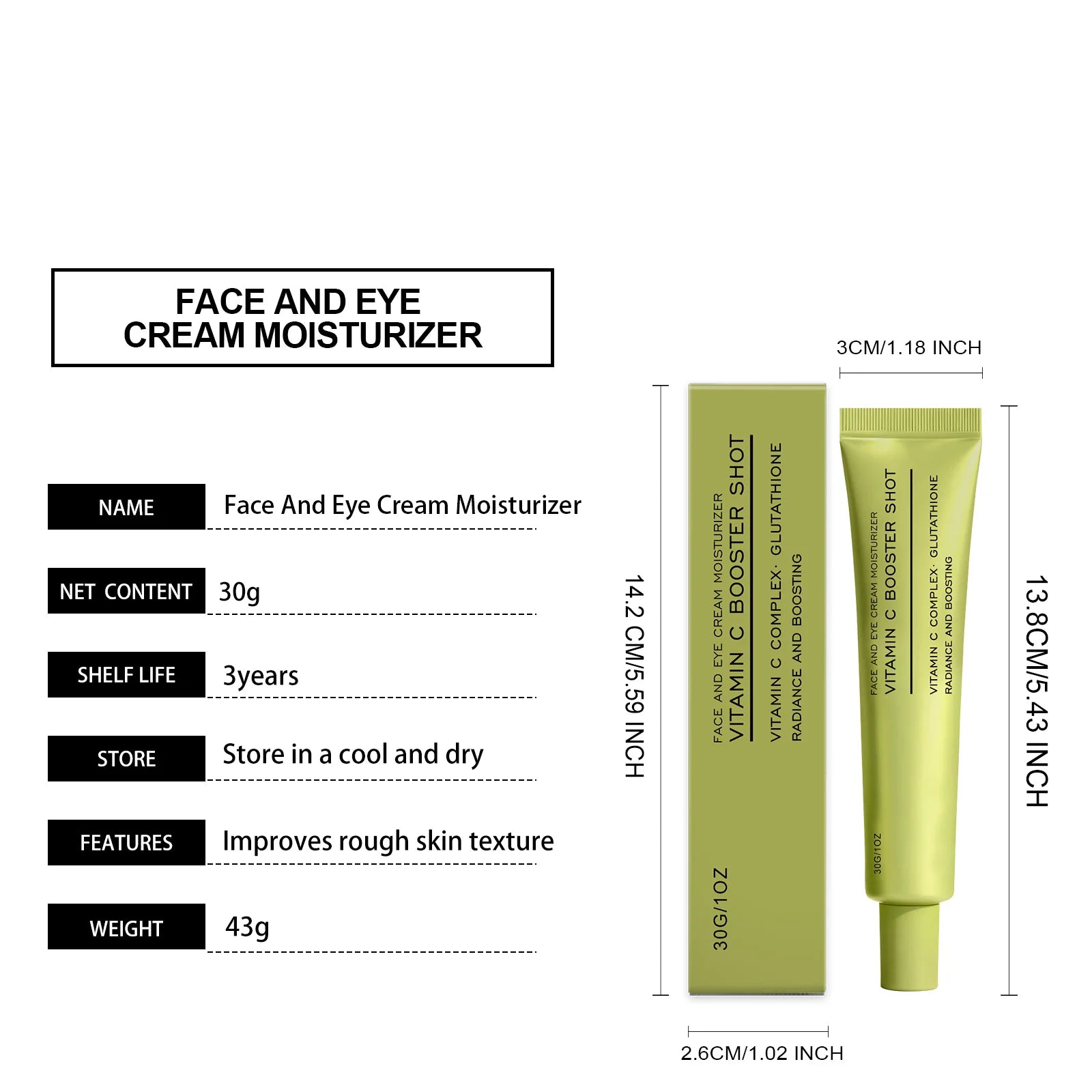 Nicotinamide Skin Moisturizing Cream Lock Water Hydrate Dry Skin Brighten Skins Tone Suitable Face Eye Use Vitamin C Moisturizer