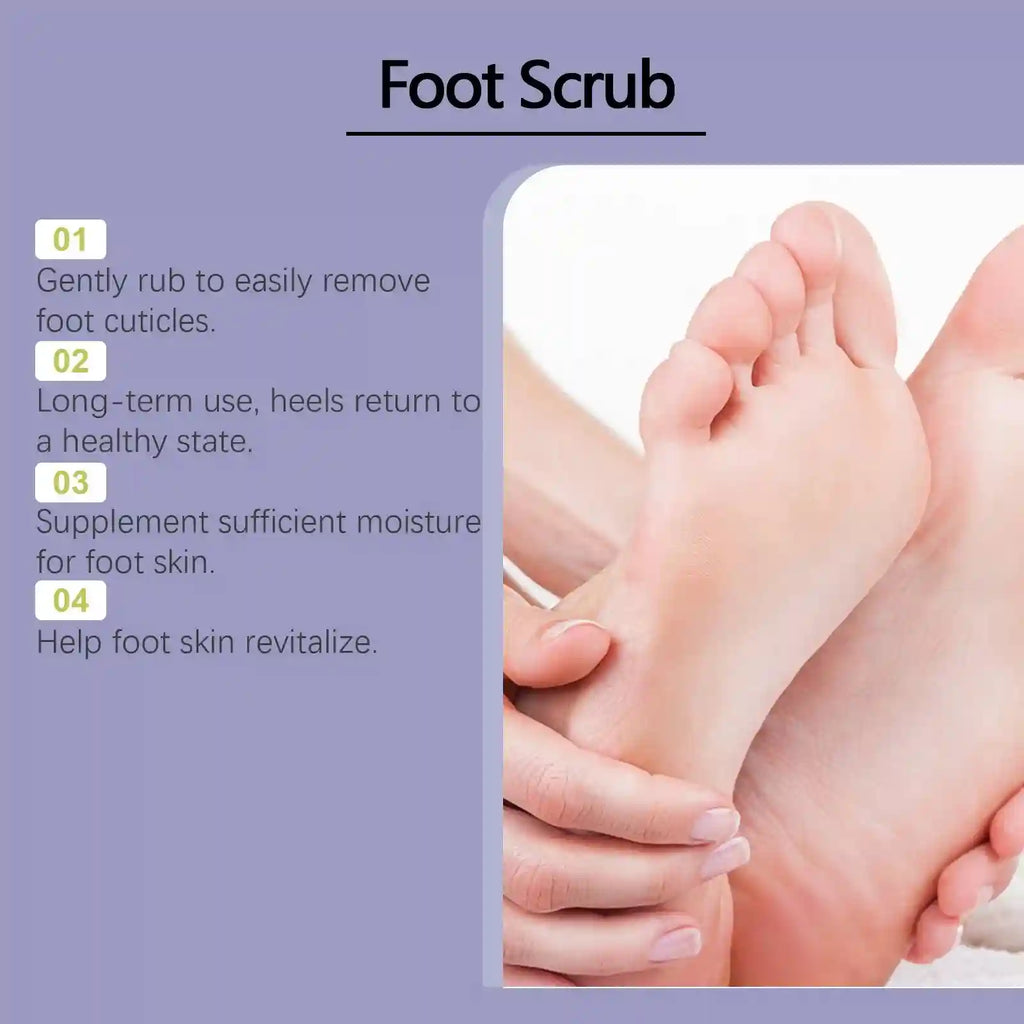 Bamboo Charcoal Foot Scrub for Dead Skin Removal - 120g Natural Exfoliant Scrubs Treatments Tidesmit