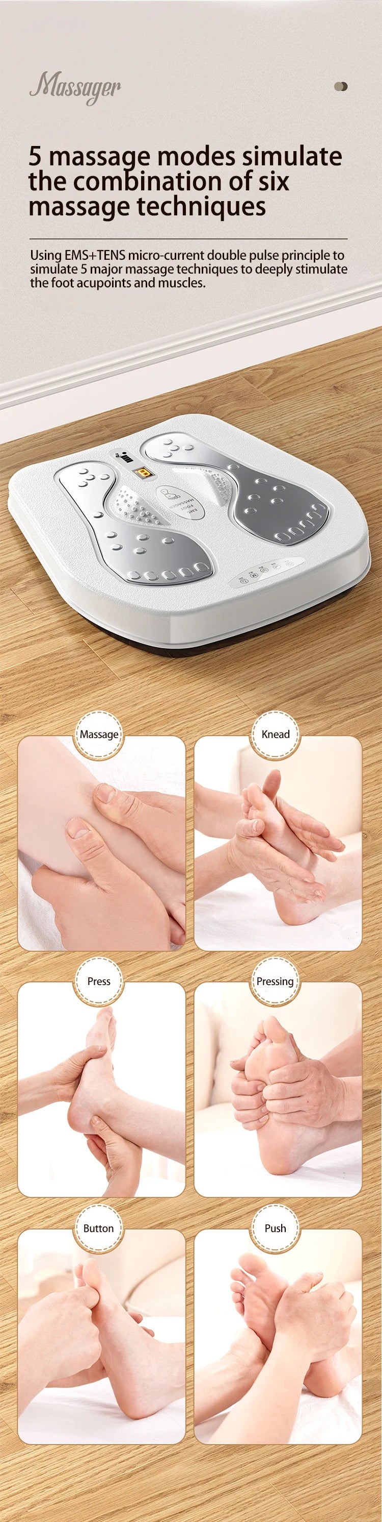 Vibration Foot Massager with Heat and Remote | Tidesmit Wellness Tool Relaxation Treatment Tidesmit