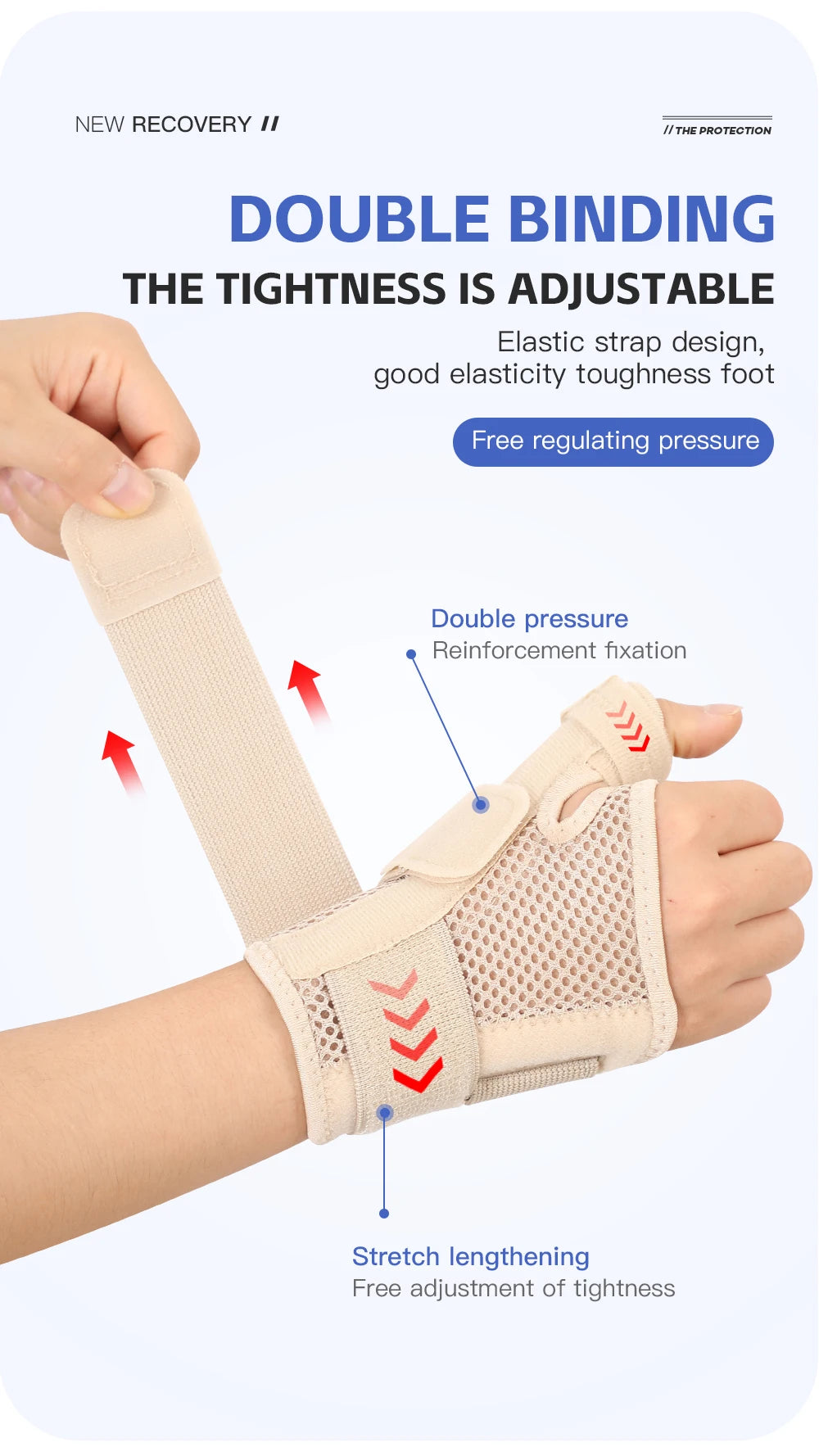 1Pc Professional Wrist Support Splint Arthritis Band Belt Carpal Tunnel Wrist Brace Sprain Prevention Wrist Protector for Fitnes