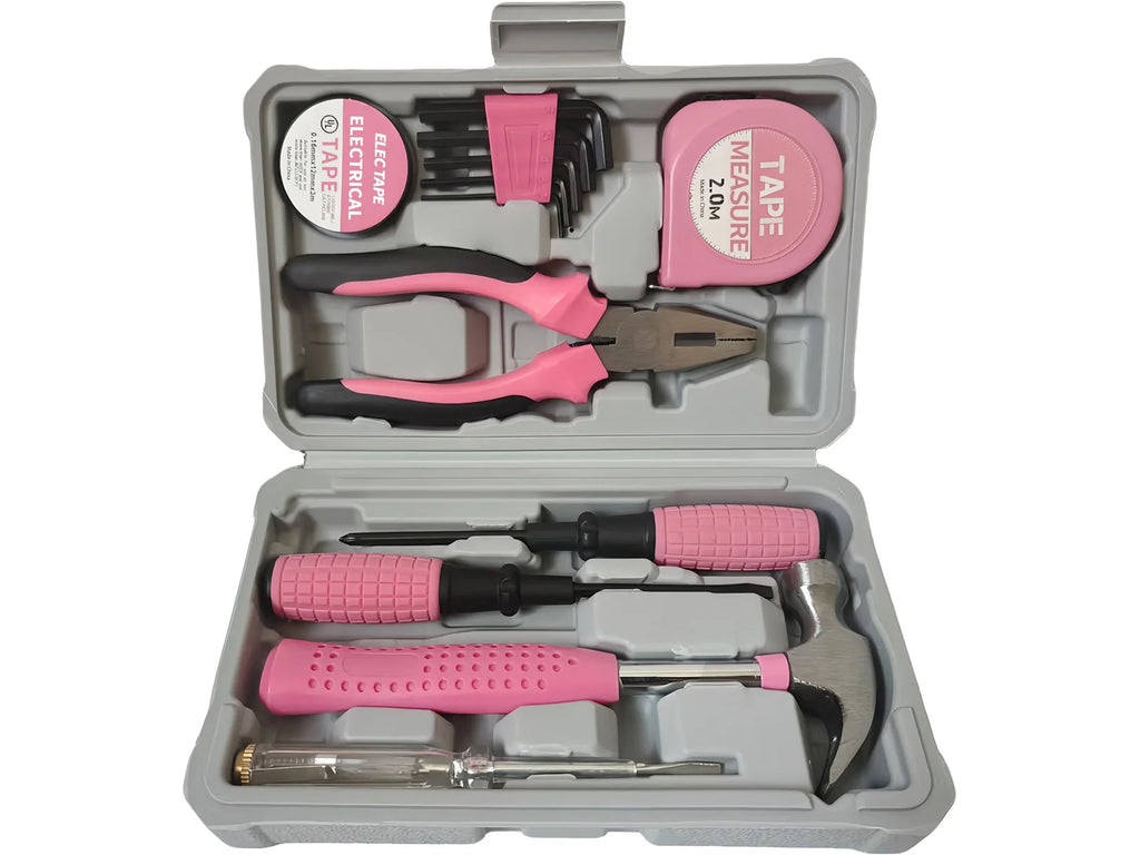 For DIY Use Pink Household Tool Kit Manual Repair Tools Set Multi-Function Home Electrical Maintenance Hand Tools