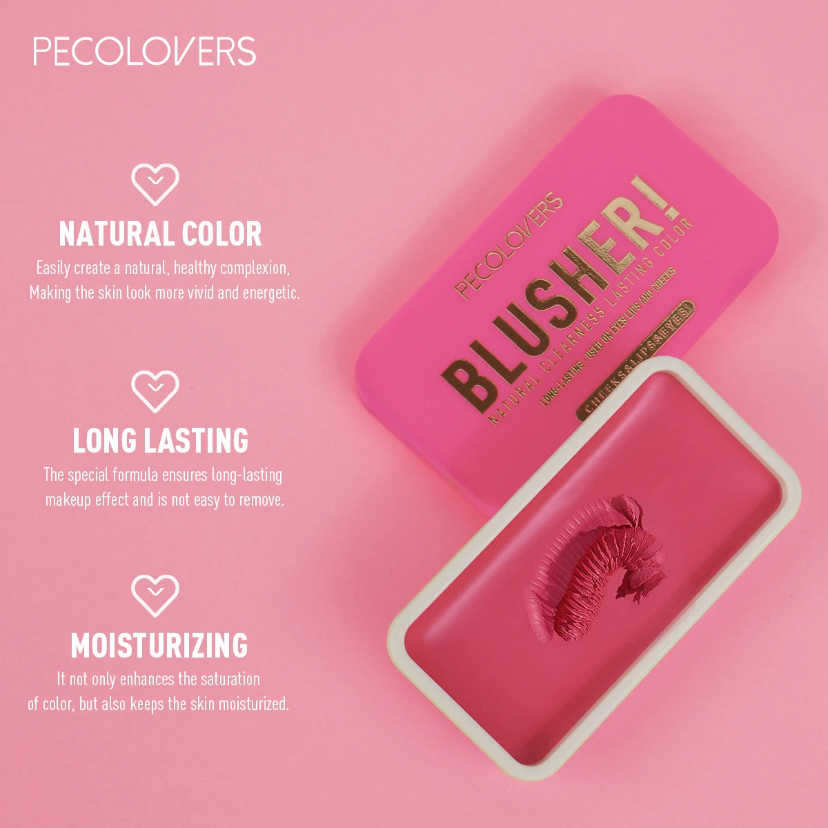Tidesmit waterproof matte blusher swatch showing natural finish for eyes cheeks and lips makeup detail