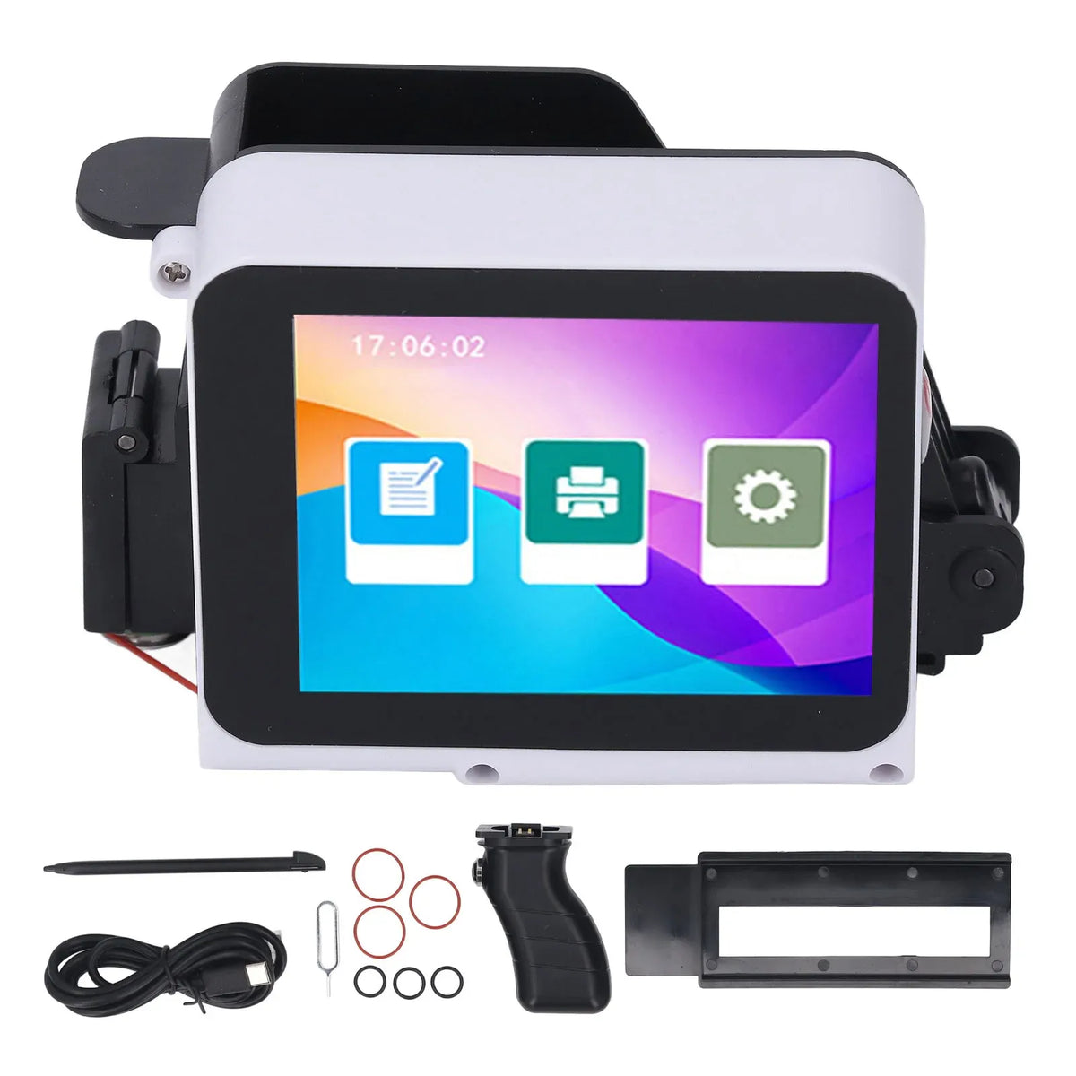Handheld Inkjet Printer 12.7mm Inkjet Printing Machine for Barcode Date Label Batch Number Support Multi Languages Materials