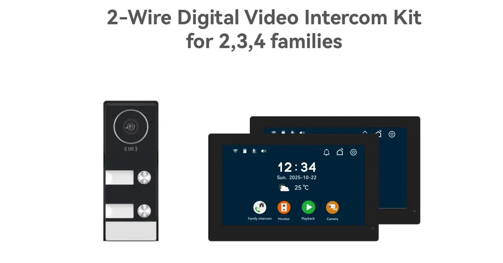 WiFi 10 Inch Video Door Bell Intercom System with RFID Doorbell Camera Family Multi Nits Apartment Video Door Phone Intercom