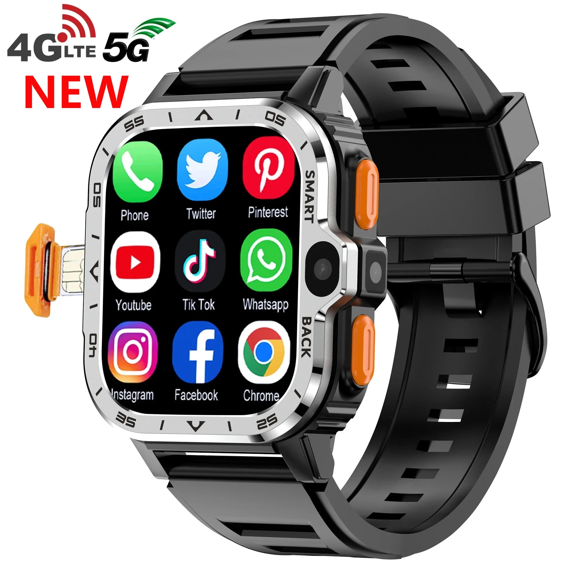 2026 PGD Android Smart Watch Men GPS 16G/64G ROM Storage HD Dual Camera NFC 2G 4G SIM Card WIFI Wireless Fast Internet Access