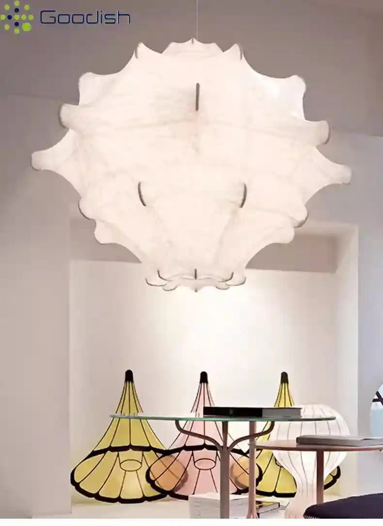 Wabi Sabi Silk Pendant Light | Handmade Aesthetic Chandelier 50-68cm Tidesmit