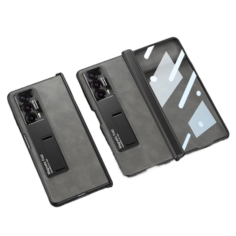 Honor Magic V2 Leather Magnetic Case with 360 Kickstand Tidesmit