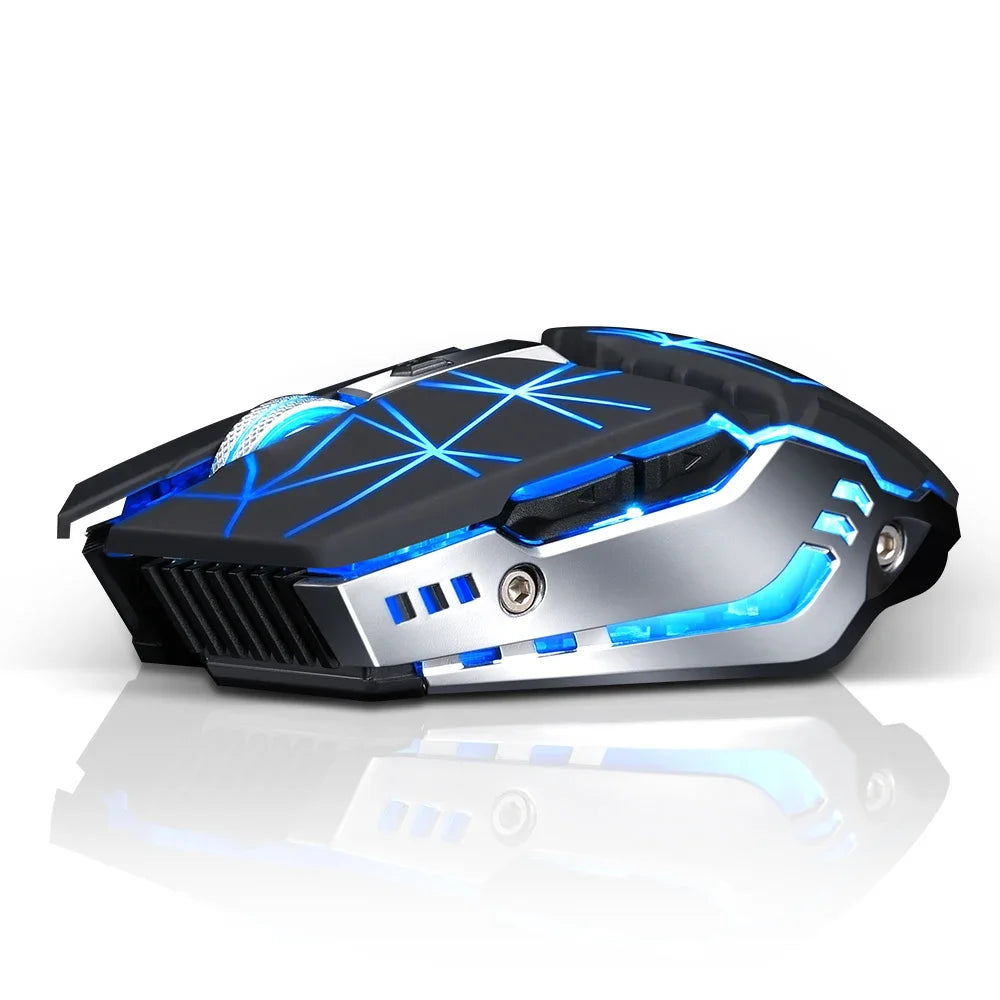 T-WOLF Thunderwolf Q15 Rechargeable Wireless Mouse RGB Glow Game Office Silent Laptop 2.4g Rechargeable Wireless Mouse