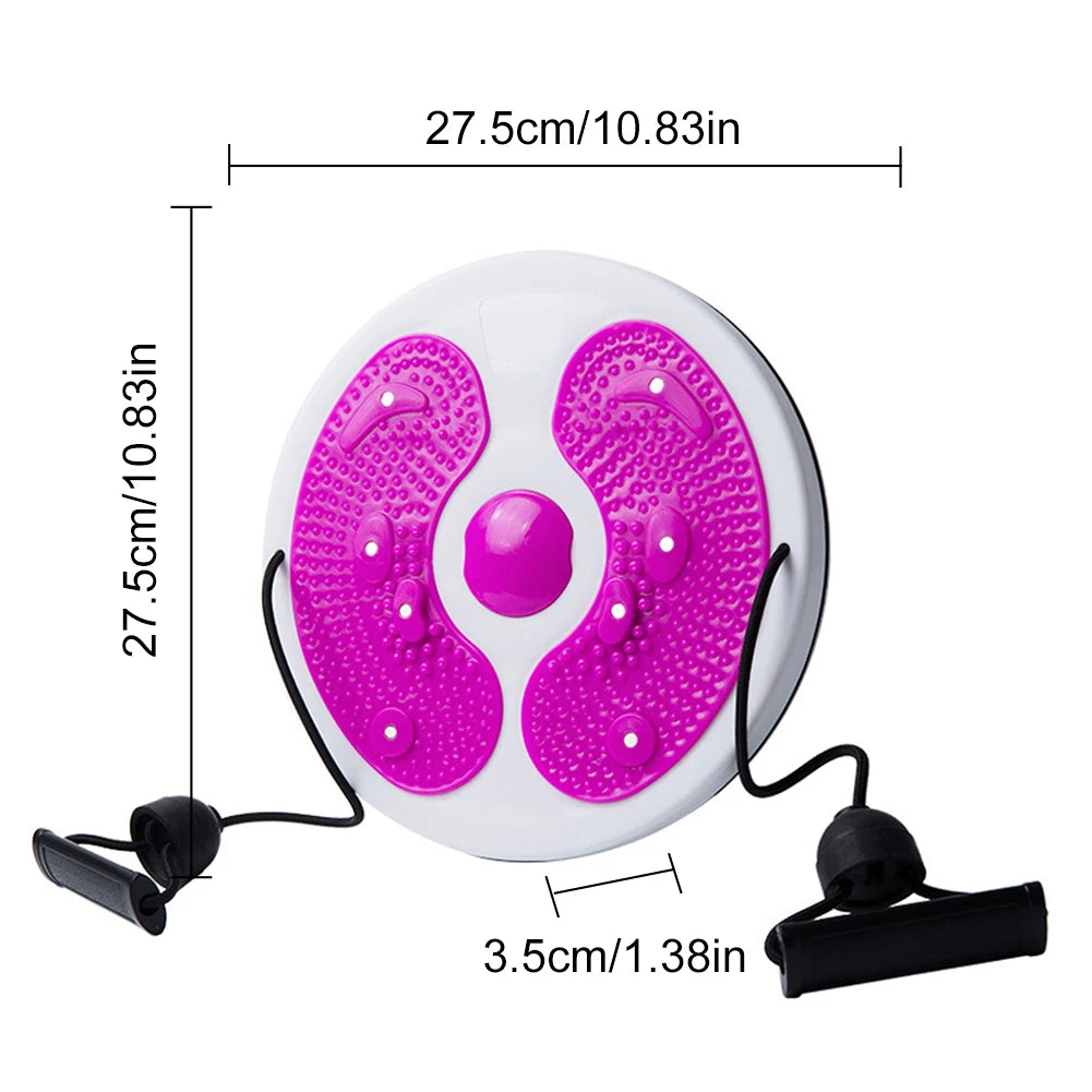 Waist Twisting Disc for Core Fitness and Reflexology Massage - Tidesmit Body Shaping Massage Equipment Rose Red Tidesmit