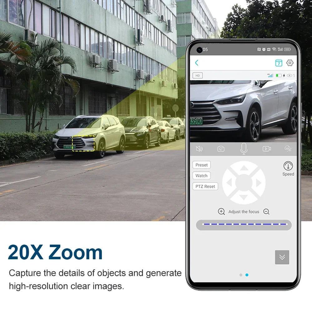 LS VISION 4K 20X Optical Zoom Dual Screen Solar Camera Outdoor 8MP 4G/WiFi PTZ Dual PIR Detection Auto Tracking Security Cameras