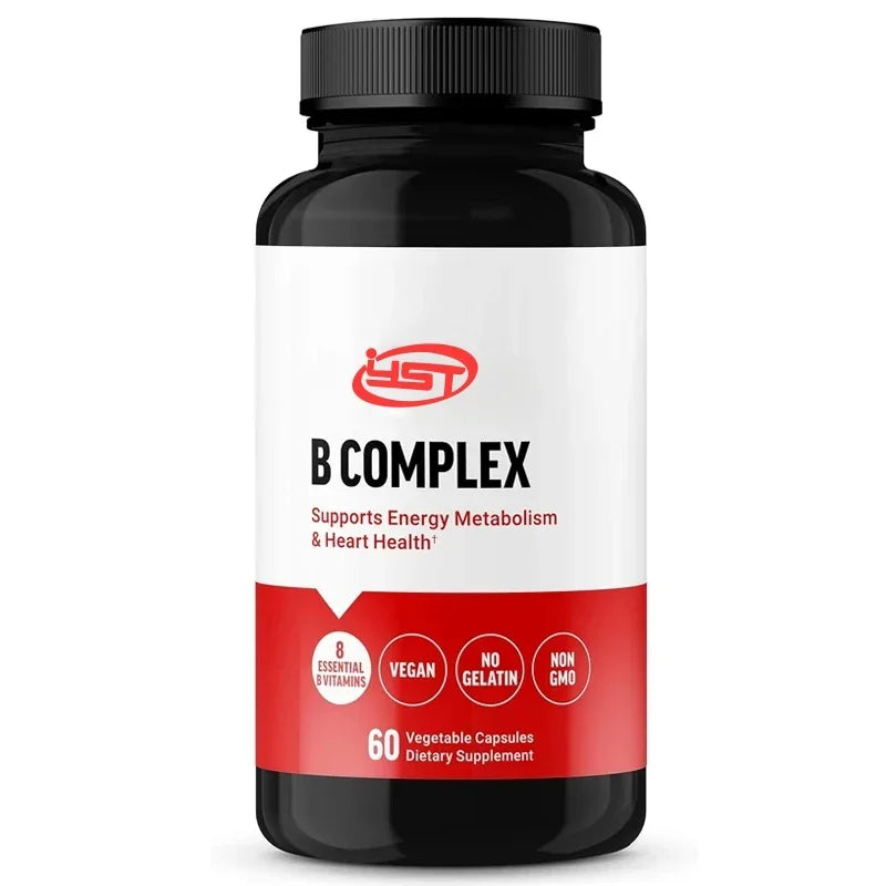 Vitamin B Complex Supports , Containing Vitamins B1, B2, B3, B12, Etc., Vegetarian, Non Gmo, 60 Capsules Of Vegetables