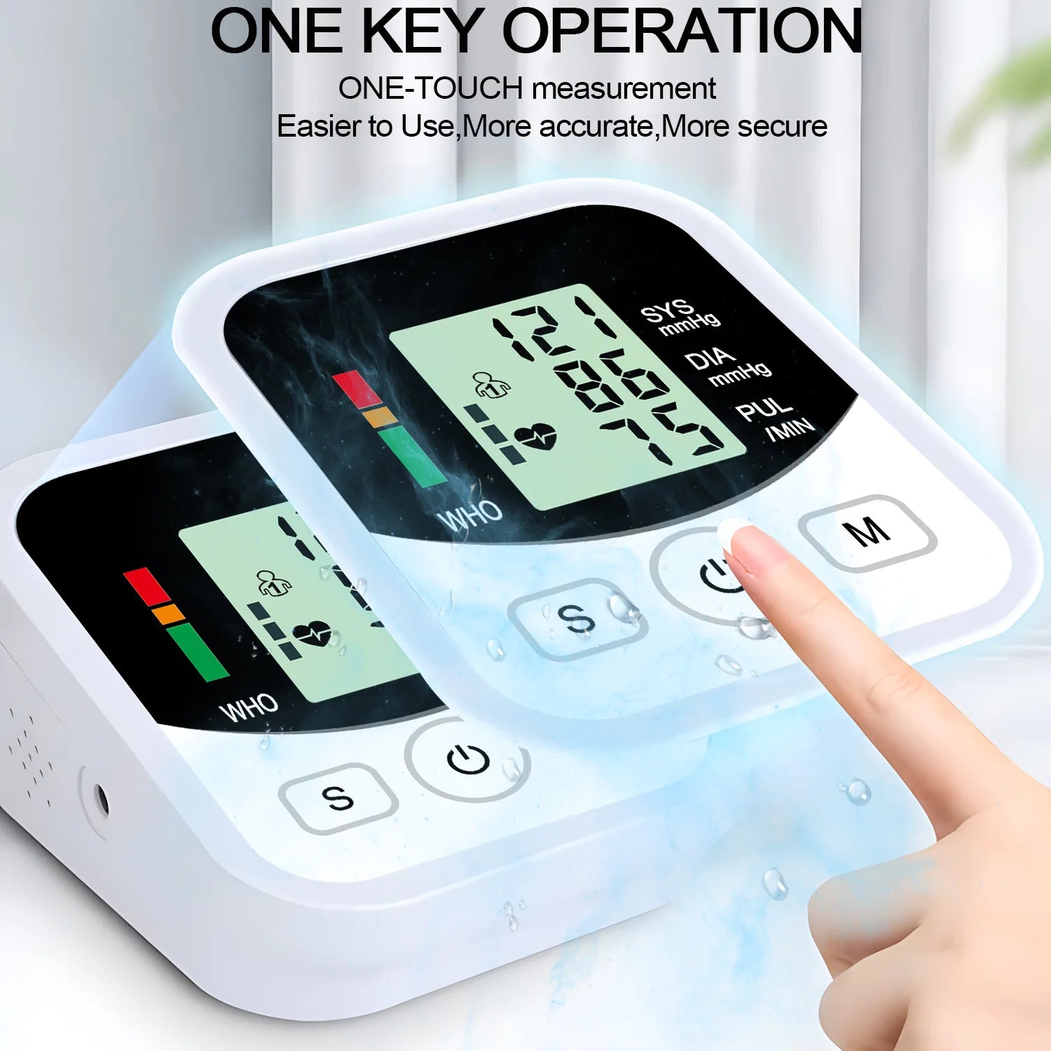 Medical Pulse BP Monitor Digitlal Tonometer Heart Rate Health Armband Automatic Blood Pressure Meter