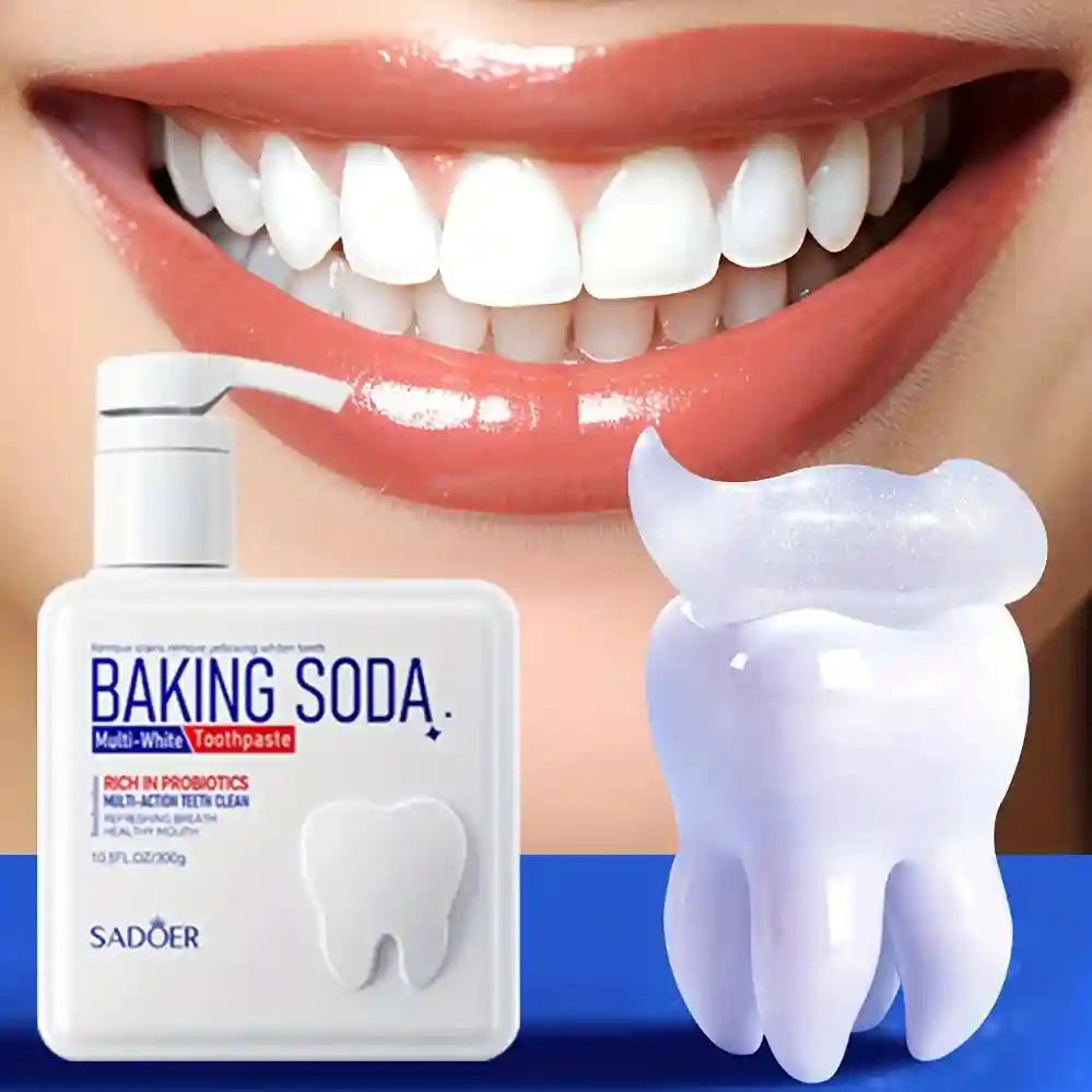 Tidesmit Baking Soda Probiotic Pump Toothpaste for deep cleaning, teeth whitening, and brightening, 300g