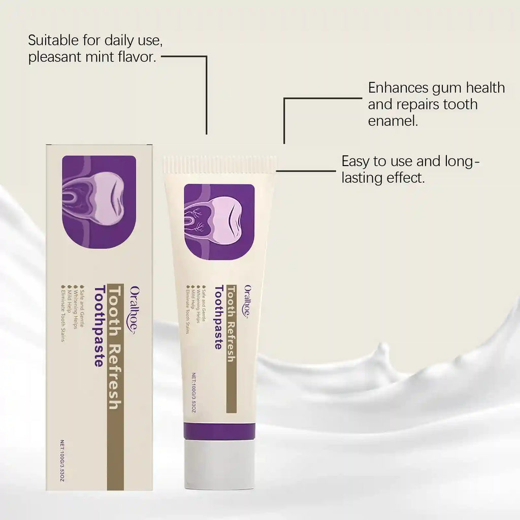 Tidesmit Hydroxyapatite teeth whitening toothpaste for deep stain removal and lasting fresh breath