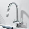 Pure Water Filter Kitchen Faucet Pull Out Flexible Kitchen Faucets Dual Handle Stainless Steel 2 in 1 Hot Cold Water Mixer Tap