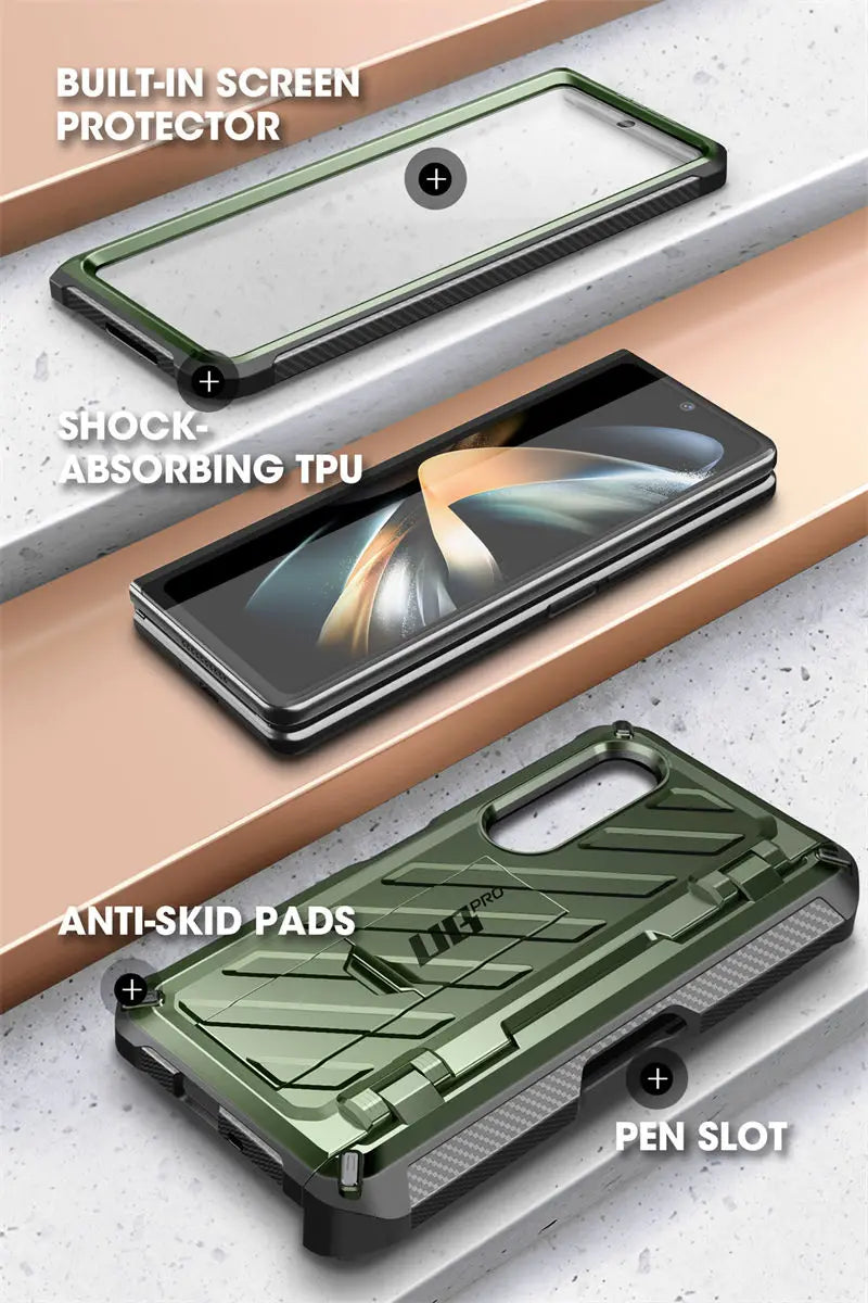 Samsung Galaxy Z Fold 4 Rugged Case - Dual Layer Shock-Absorbing Cover Tidesmit
