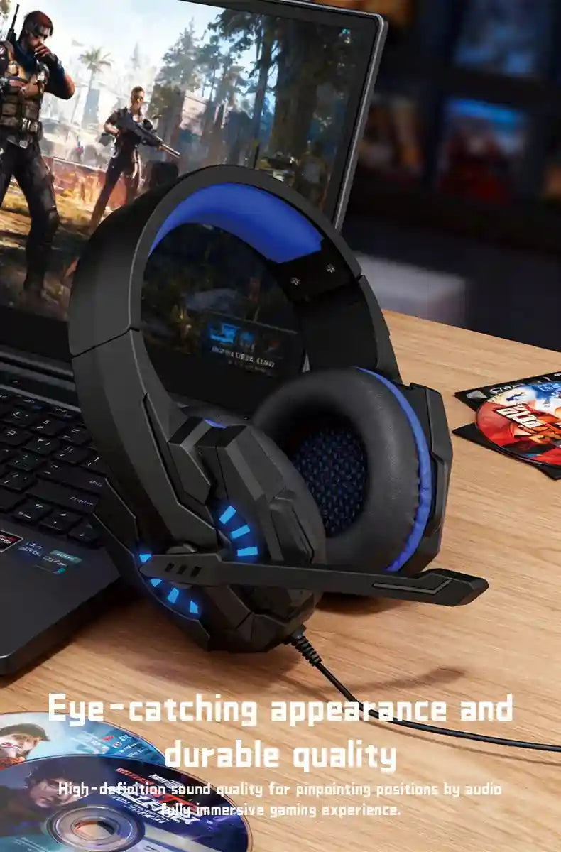 Gaming Headset with Noise Cancelling Mic - Over-Ear Stereo Sound Tidesmit