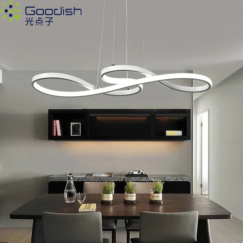 Modern Nordic LED Ring Light | Dimmable Minimalist Home Lamp 92cm Tidesmit