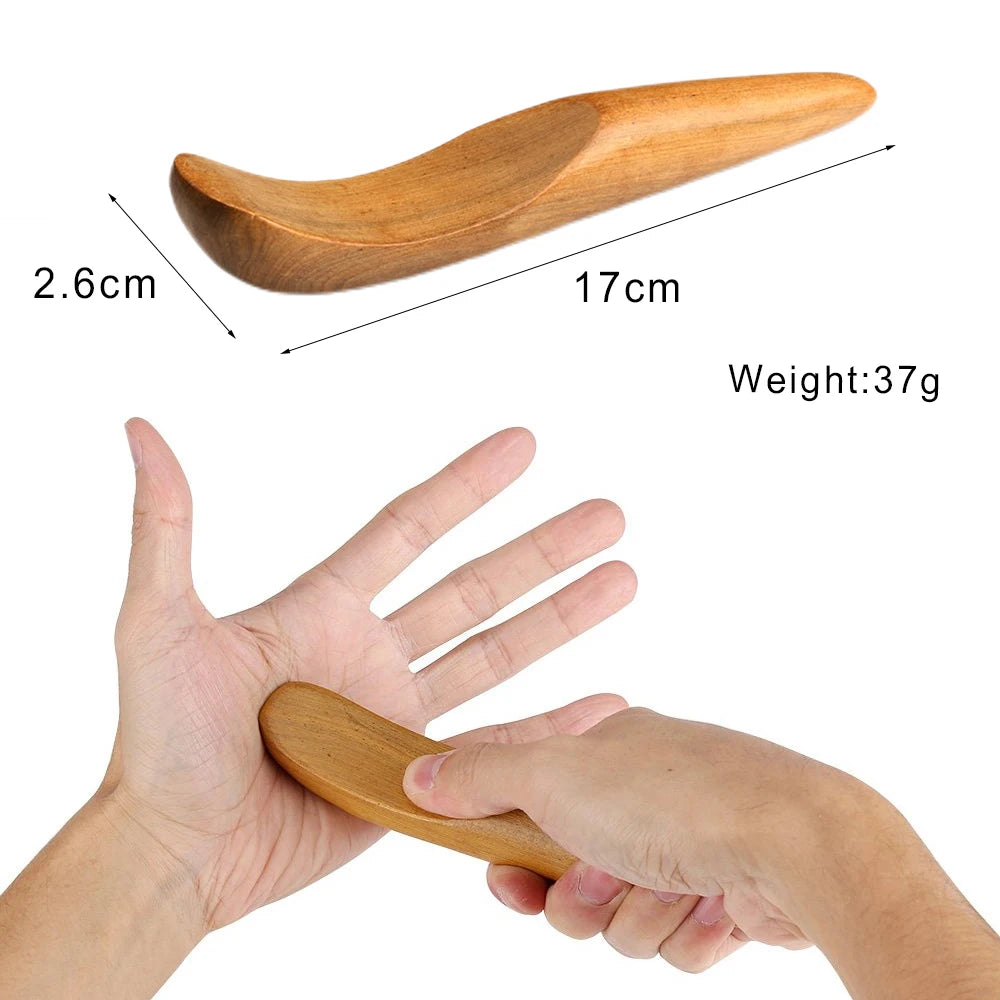 Wooden Lymphatic Drainage Massager Tool for Targeted Body Contouring Back Massage Instrument Mini Massager D Tidesmit