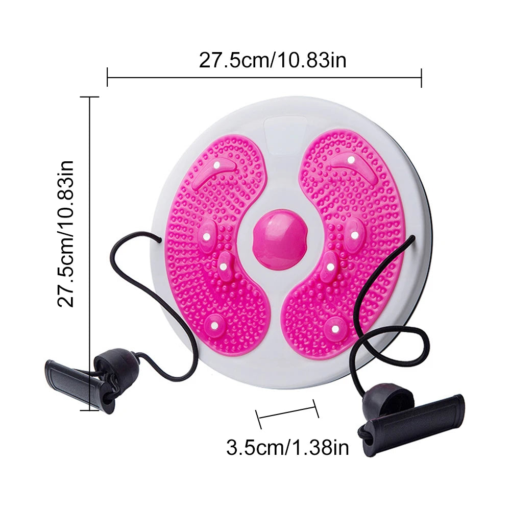 Waist Twisting Disc for Core Fitness and Reflexology Massage - Tidesmit Body Shaping Massage Equipment Pink Tidesmit