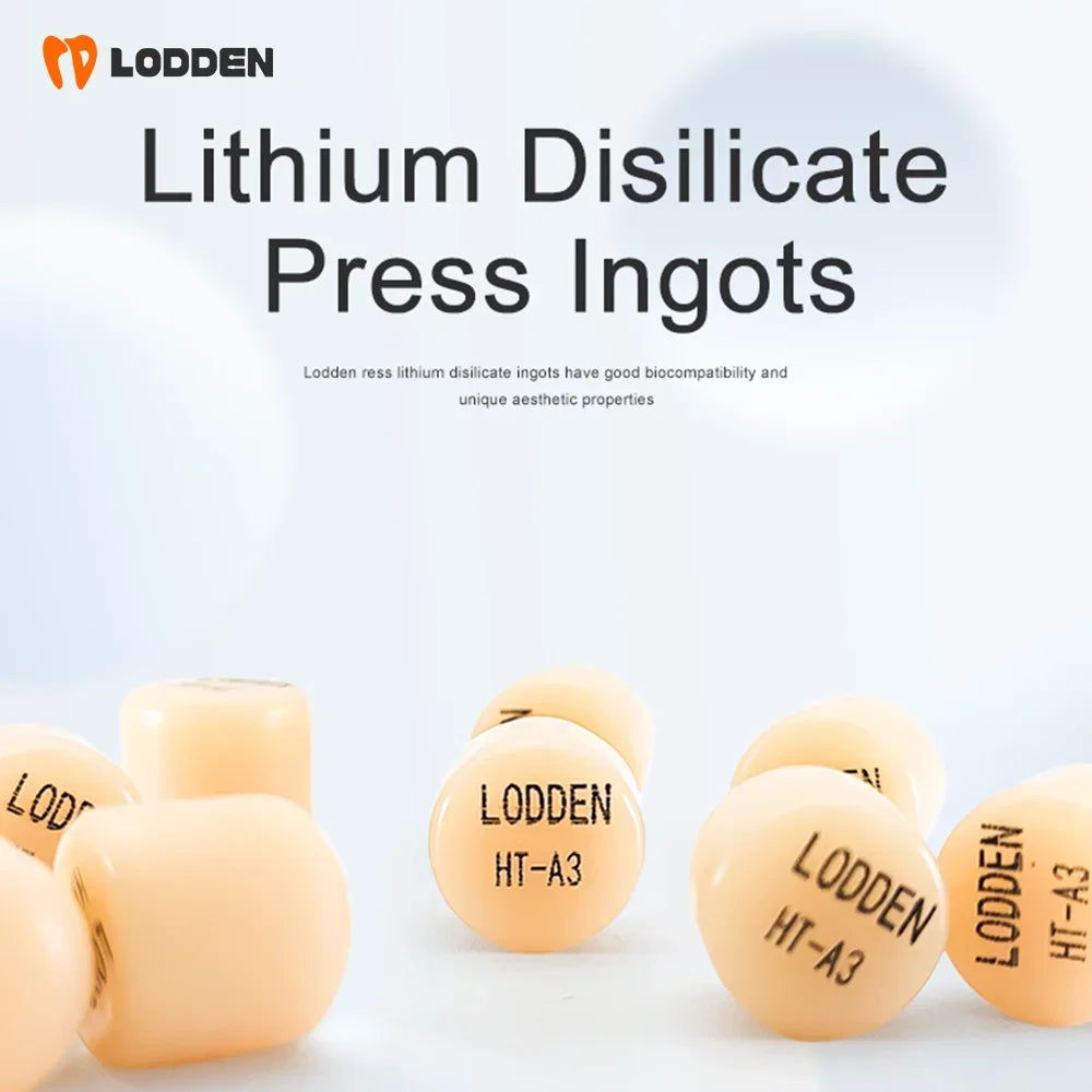 10Pcs Dental Press Lithium Disilicate Glass Ceramic Block Ingots HT LT For Ultra-Thin Veneer Dental Lab Restorative Materials