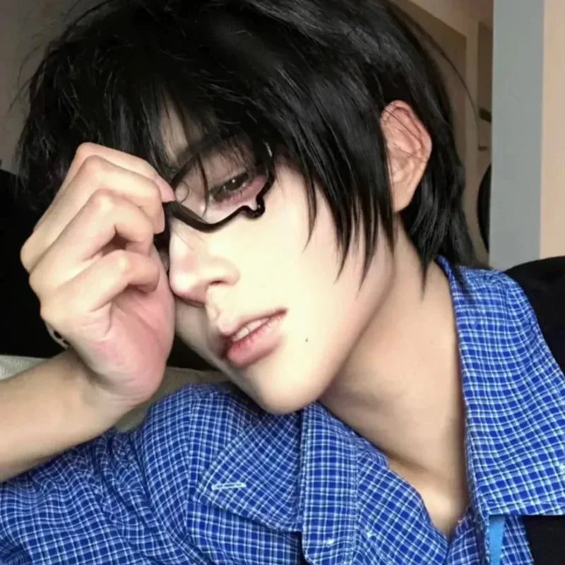 Y2K Anime Teardrop Glasses Cosplay Unisex Lensless Eyewear Fashion Jewelry Costume Props Accessories Gift Kawaii Aesthetic Decor
