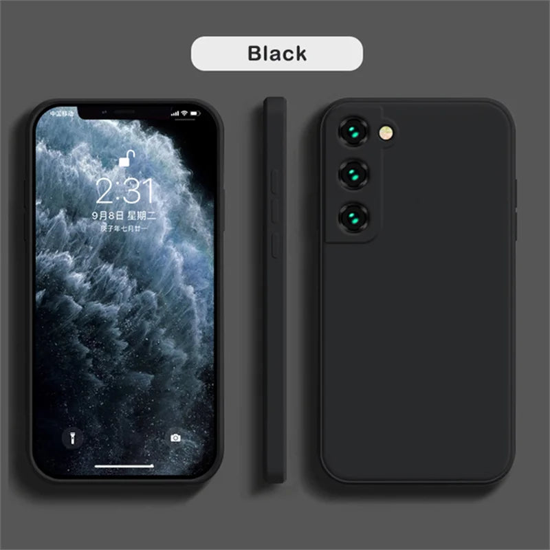 Samsung Galaxy A55 Silicone Case: Slim Shockproof Drop Protection black Tidesmit