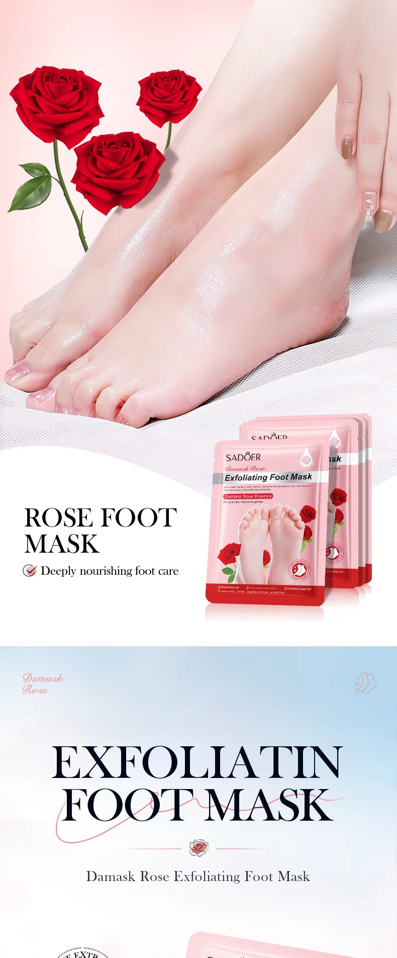 Lavender Foot Mask Moisturizing Exfoliating Treatment - 5 Pairs Set Scrubs Treatments Tidesmit