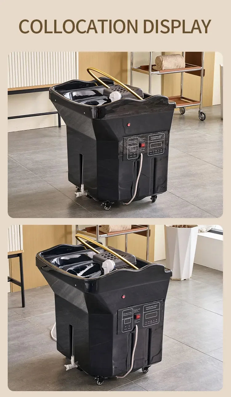 Portable Head Spa Bed with Water Tank - Adjustable Salon Shampoo Chair Massage Chairs Tidesmit