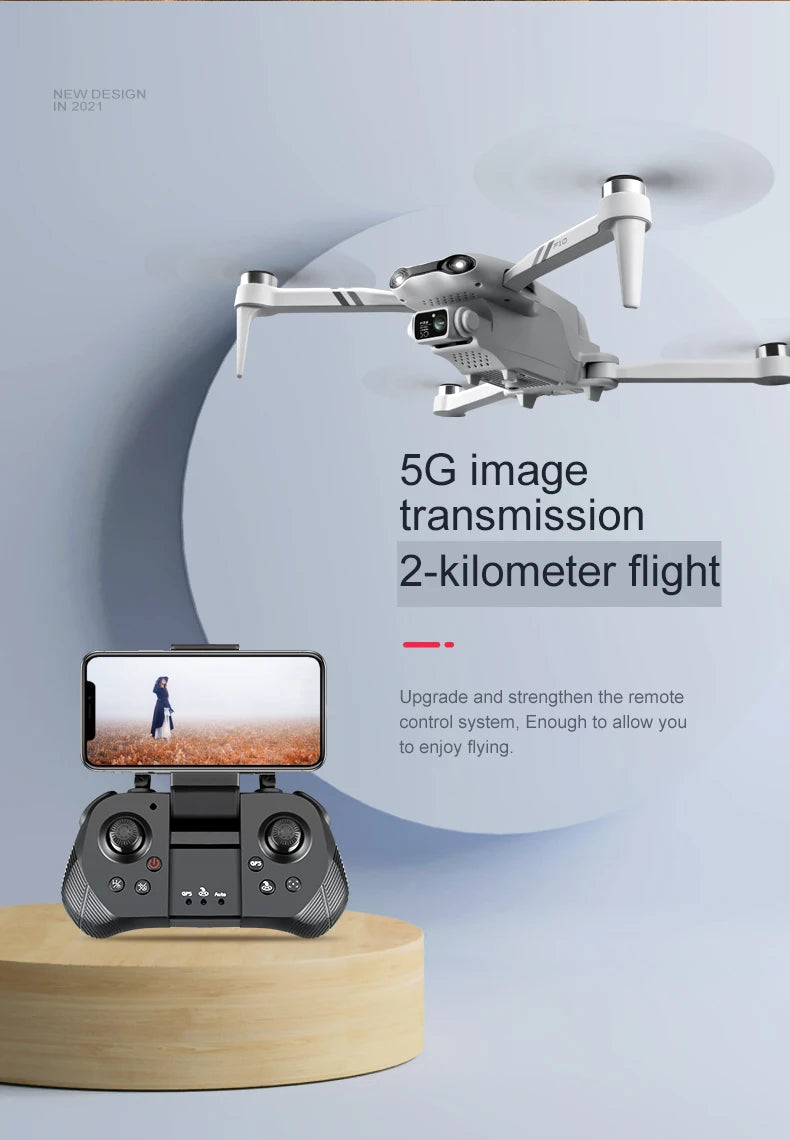 F10 GPS Camera Drone with 8K Dual Lens - Foldable Brushless Design Tidesmit