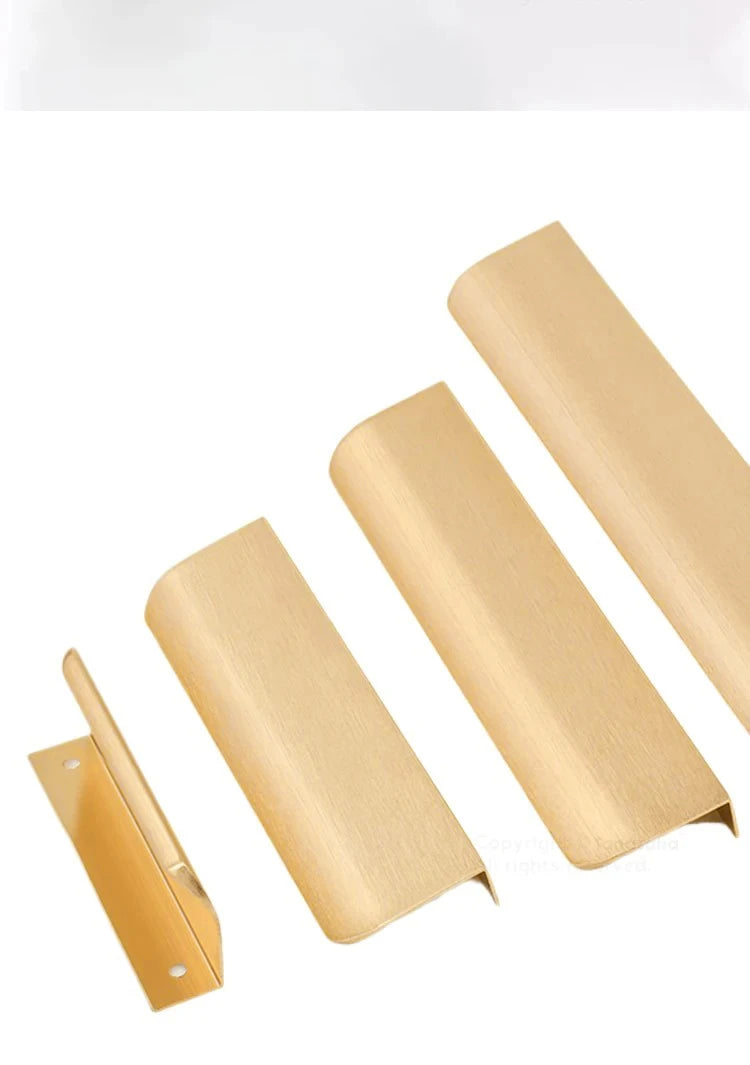Aluminum Alloy Handles Invisible Furniture Pulls Cabinet Drawer Knobs Wardrobe Door Handles Hidden Hardware Accessories