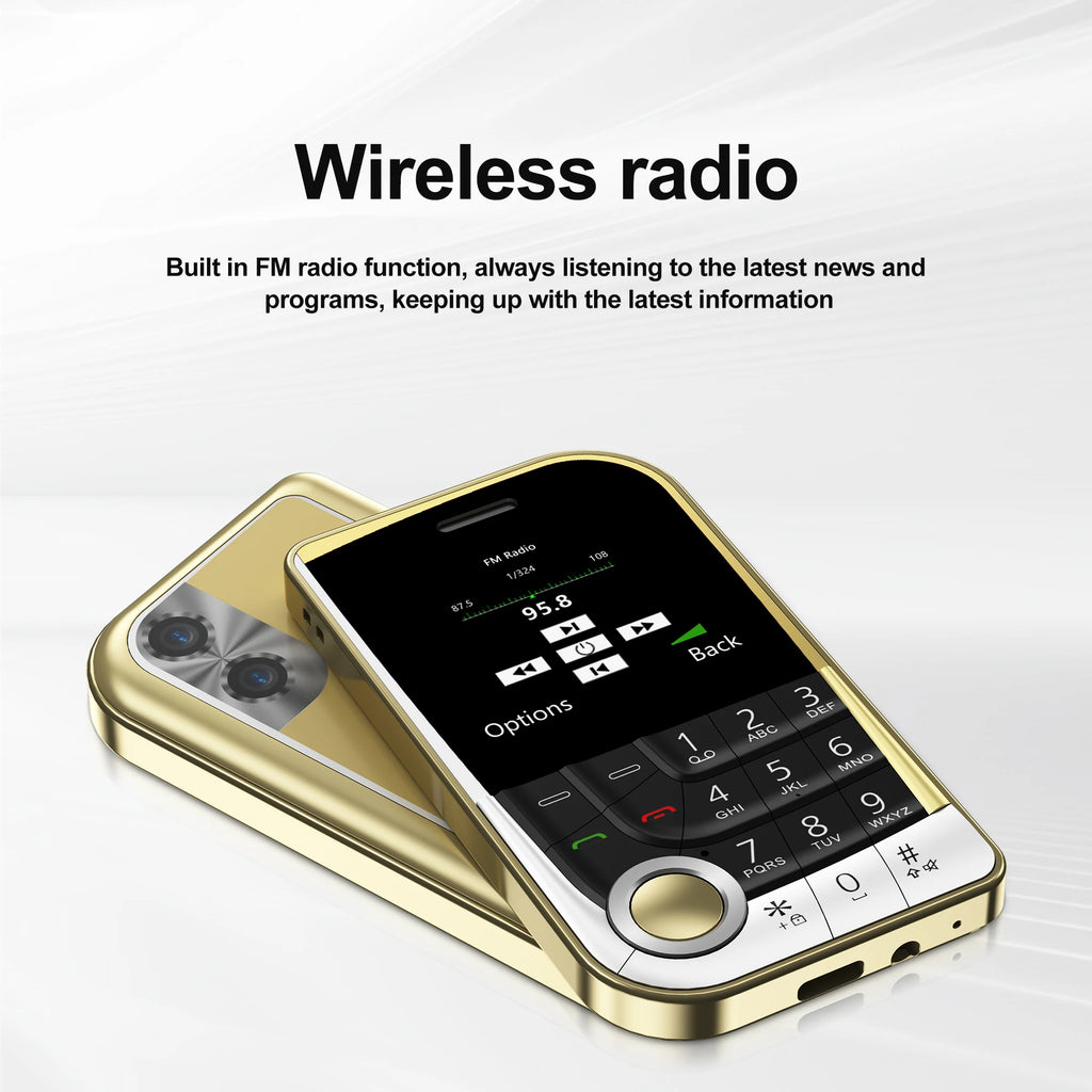 SERVO V10 Card Phone 2.01" Display 2G GSM Dual SIM Standby MP3/MP4 Magic Voice Speed Dial Torch Button Small Cellular Telephones