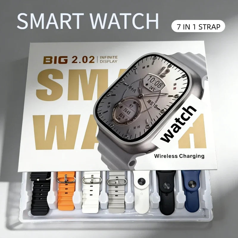 7 Watch Straps Smart Watch for men and women Health & Fitness Tra Bluetooth Phone Call SmartWatch DIY watch Faces Sport Watch