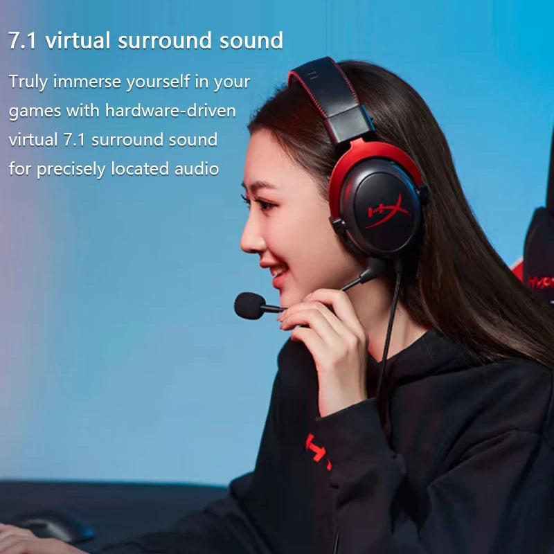 HyperX Cloud II Over-Ear Gaming Headset – 7.1 Surround Sound, Black Tidesmit