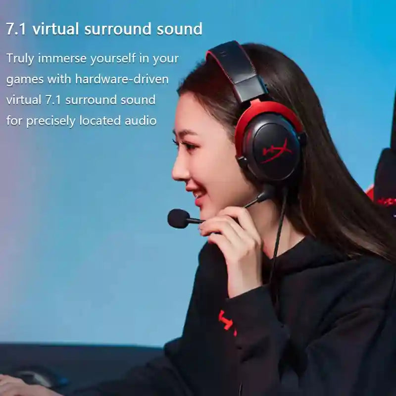 HyperX Cloud II Gaming Headset - 7.1 Surround Sound Over-Ear Headphones Tidesmit