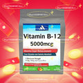 Tidesmit Vitamin B12 5000mcg Transdermal Patches with B2, B6 for Energy, Metabolism, and Brain Function, 30 Count.
