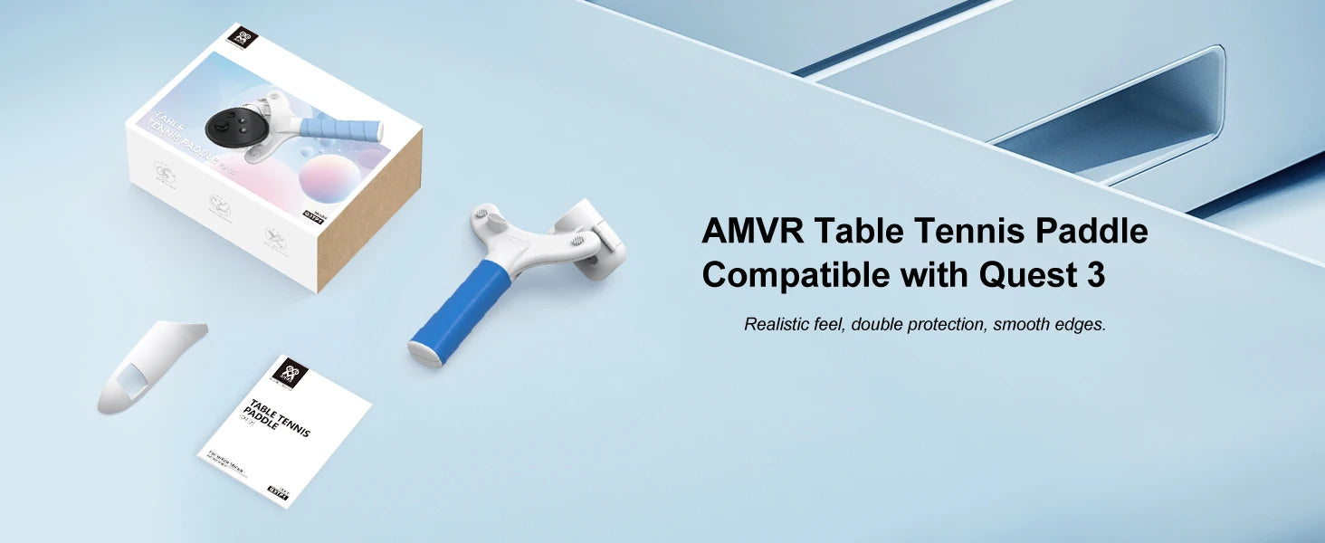 Meta Quest 3 Table Tennis Paddle Grip Handle Adapter - Ergonomic Design Tidesmit