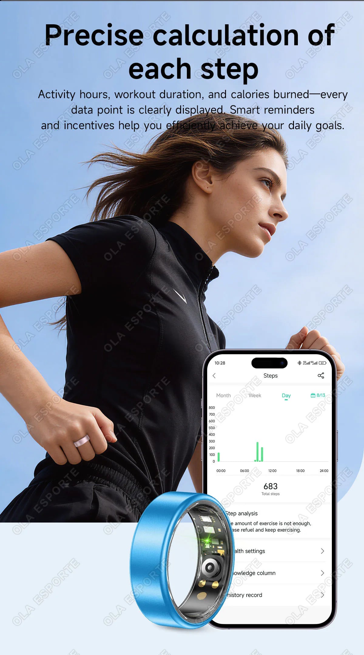 New Various Colors Available Smart Ring Bluetooth Heart Rate Sleep Monitoring Men Women Smartring Waterproof Health Sport Rings