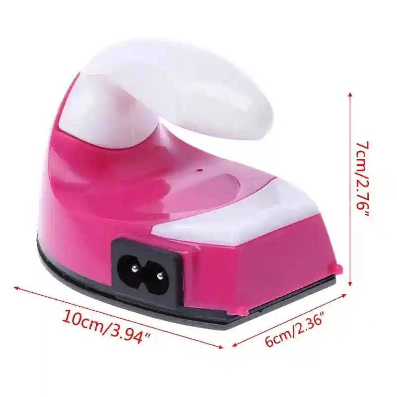 Tidesmit iron for heat transfer vinyl on T-shirts, shoes, bags, and hats, detailed side view of heating plate