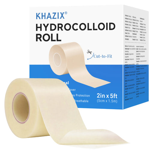 KHAZIX hydrocolloid acne patch roll, beige cut-to-fit waterproof blemish tape strip