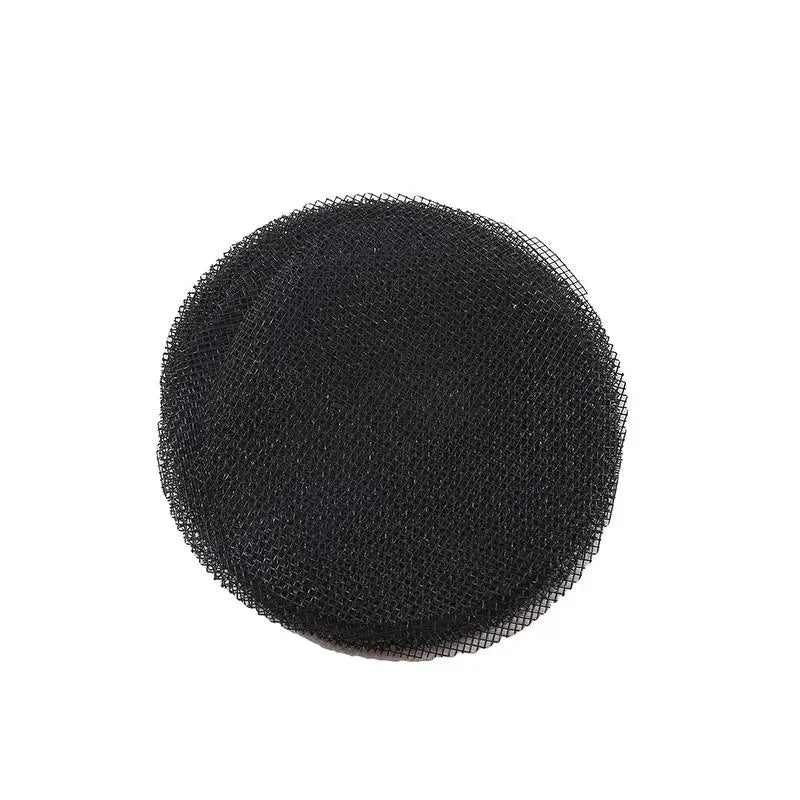 Single round black mesh drainage screen with fine grid openings