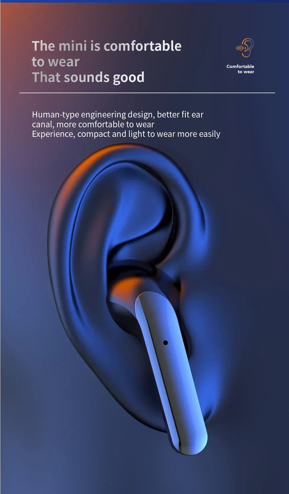 TWS Wireless Earbuds with Noise Reduction Mic - Black Tidesmit Tidesmit