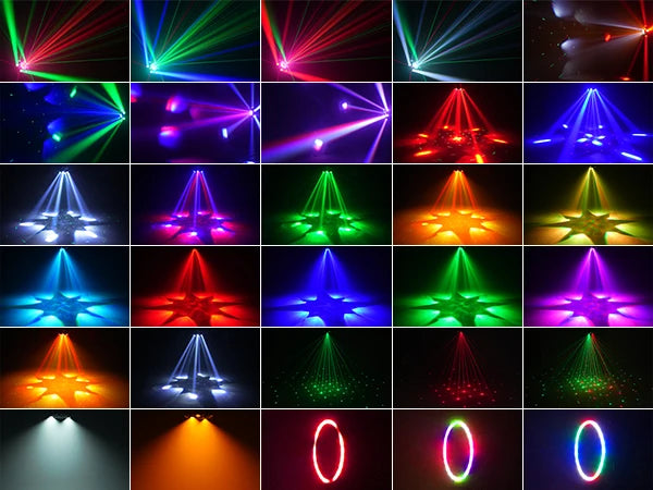Somspot 150W Moving Head Light RGBW Stage Effect Lighting Projector DMX Voice Control for DJ Disco Party Concert Wedding Theater