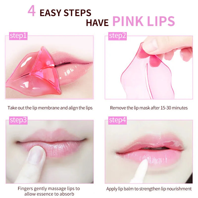 Crystal Collagen Lip Mask - 30 Pack Intensive Moisturizing Lip Treatment Lip Care Tidesmit