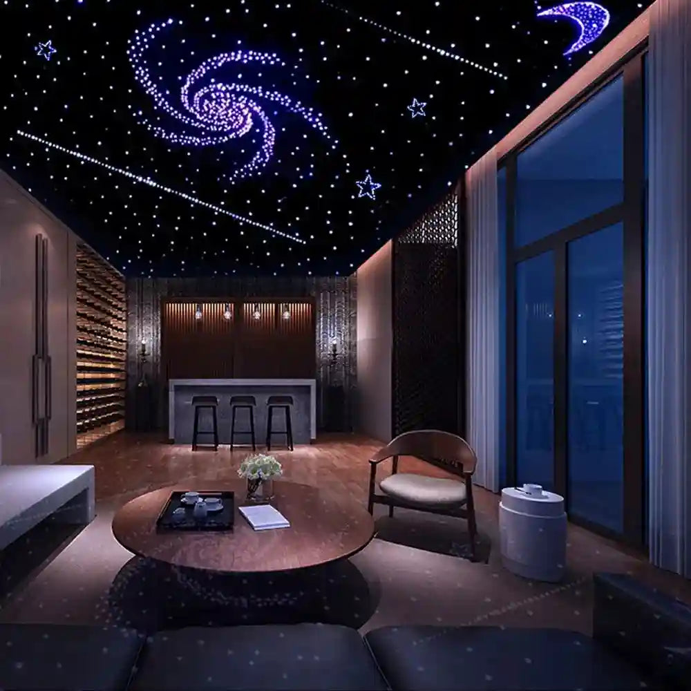Fiber Optic Starry Sky Car Atmosphere Lamp - RGB LED Lighting Kit Tidesmit