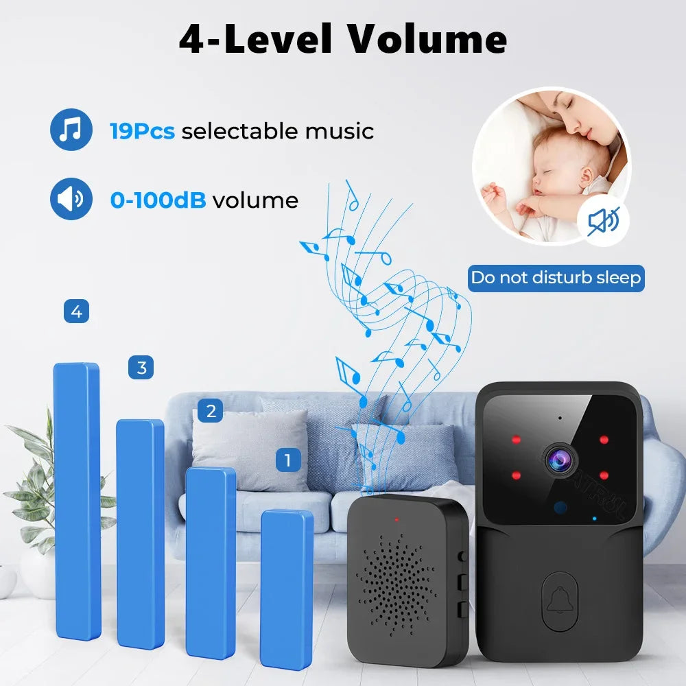 2026 WiFi Video Doorbell 1080P Tuya Smart Outdoor Wireless Intercom Waterproof Wireless Camera Ringing Bell