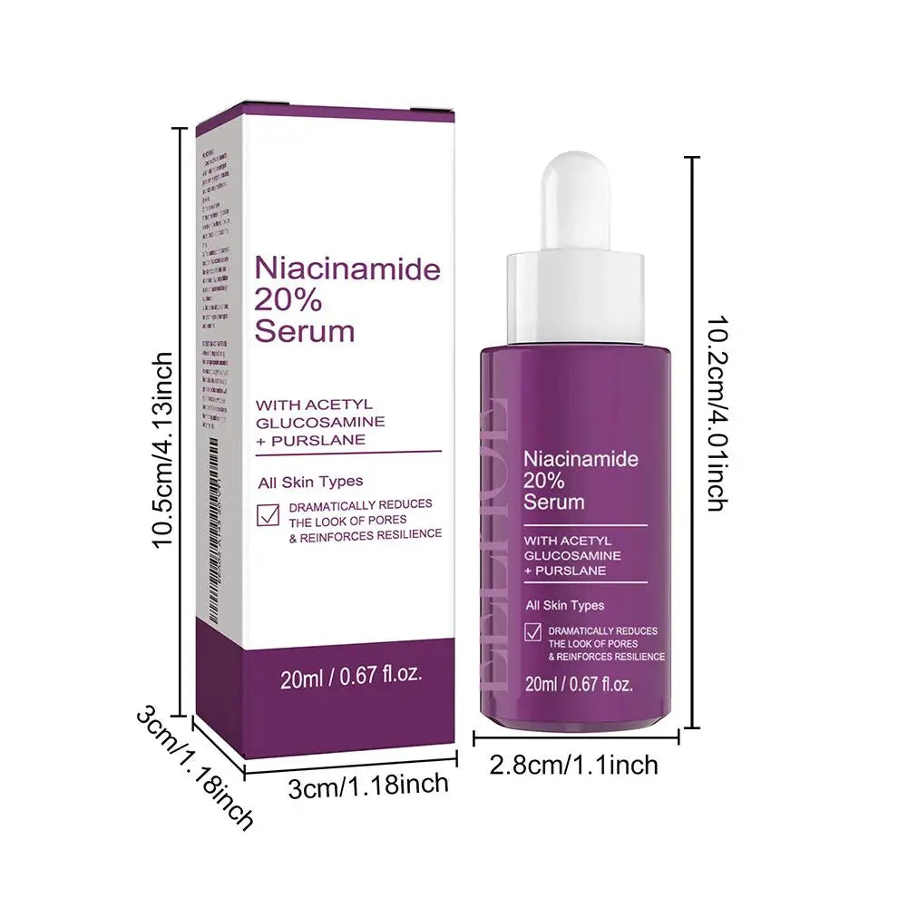 Niacinamide Serum 20% High Concentration Formula Serum Brightens Lightens Spots Niacinamide Care Serum Lifts Nasal Lines