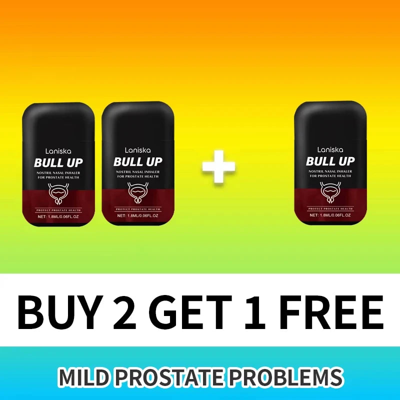 Tidesmit Bull Up prostate health nasal inhaler stick for men. Daily gentle nutrition for prostate care and comfort.