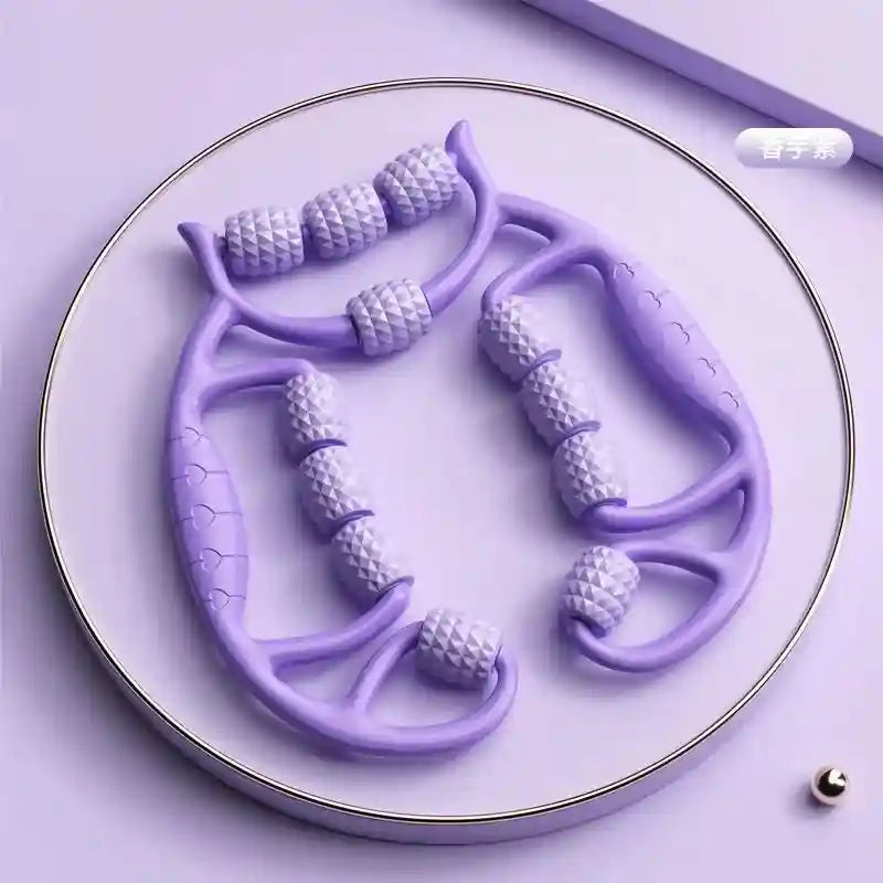 Leg Slimming Massage Roller – 12 Wheel Manual Deep Tissue Tool Massage Roller C076-4 PURPLE Tidesmit